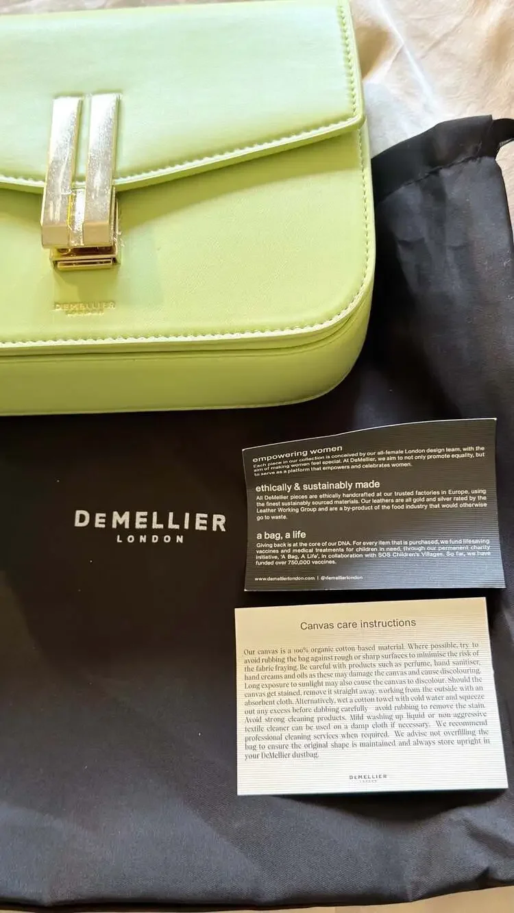DeMellier London The Vancouver Cross-Body Bag in Lime Green